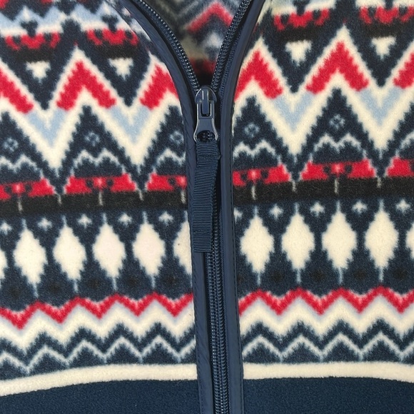 Talbots Fair Isle Fleece Jacket Size Small - Zip Up, Excellent Condition - Picture 5 of 9